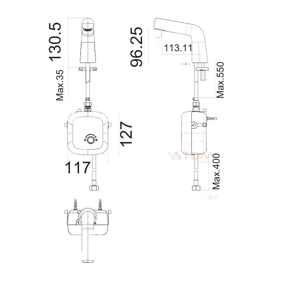 Bản vẽ kỹ thuật vòi 1130070000 AccuFlo American