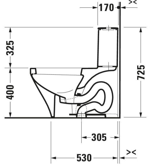 Bản vẽ bàn cầu 2157010083 Duravit