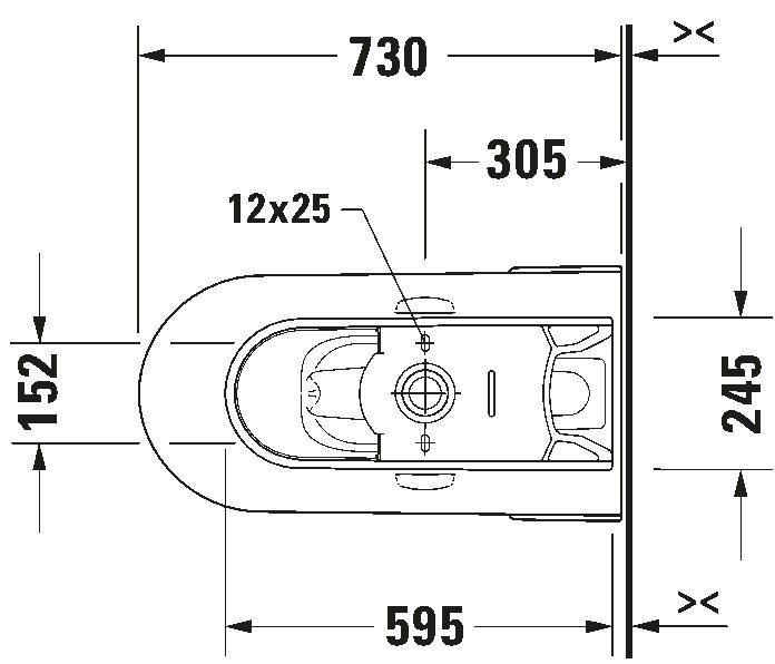 Bản vẽ bàn cầu 2173010001 Duravit
