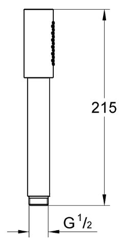 Bản vẽ kỹ thuật tay sen Sena 26465GL0 Grohe