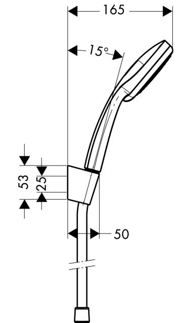 Bản vẽ tay sen Hansgrohe 27594000