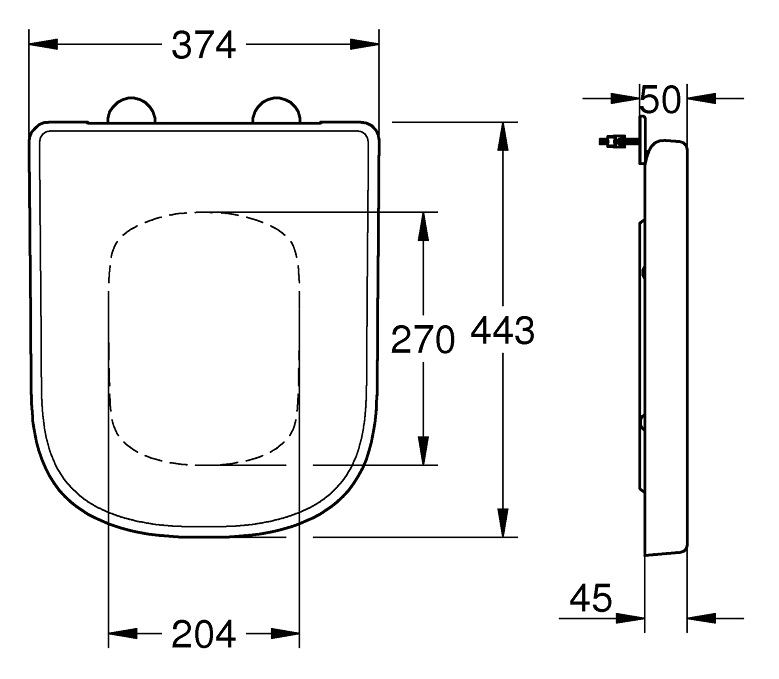 Bản vẽ kích thước nắp nhựa Grohe 39330000 