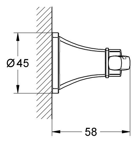 Bản vẽ kích thước móc áo đôi 40631IG0 Grandera