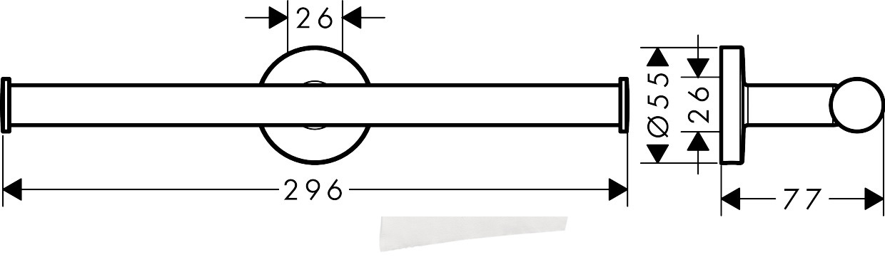 Bản vẽ móc giấy toilet 41717000 Hansgrohe