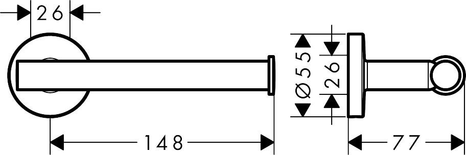 Bản vẽ lô giấy toilet 41726000 Hansgrohe