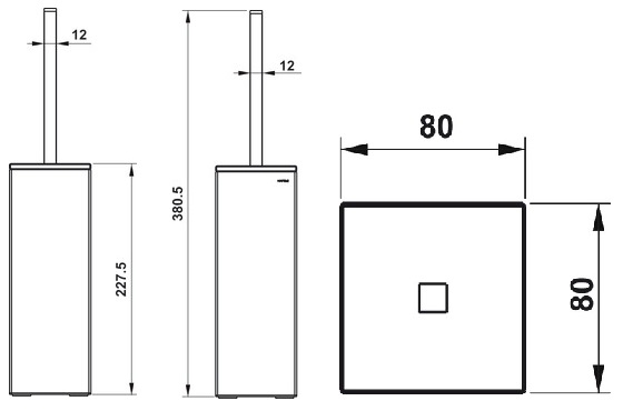 Bản vẽ giá đỡ bàn chải vệ sinh Hafele 495.80.230