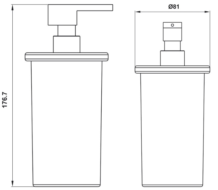 Bản vẽ ly xịt xà phòng Hafele 495.80.240