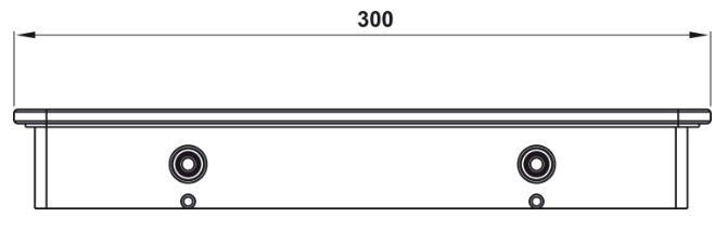 Bản vẽ kệ kính Hafele 495.80.243 màu đen