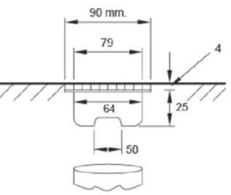 Bản vẽ kích thước phểu thoát sàn American A-8201-N