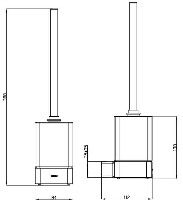 Bản vẽ kích thước cọ Moen ACC1406 SRN vệ sinh phòng tắm