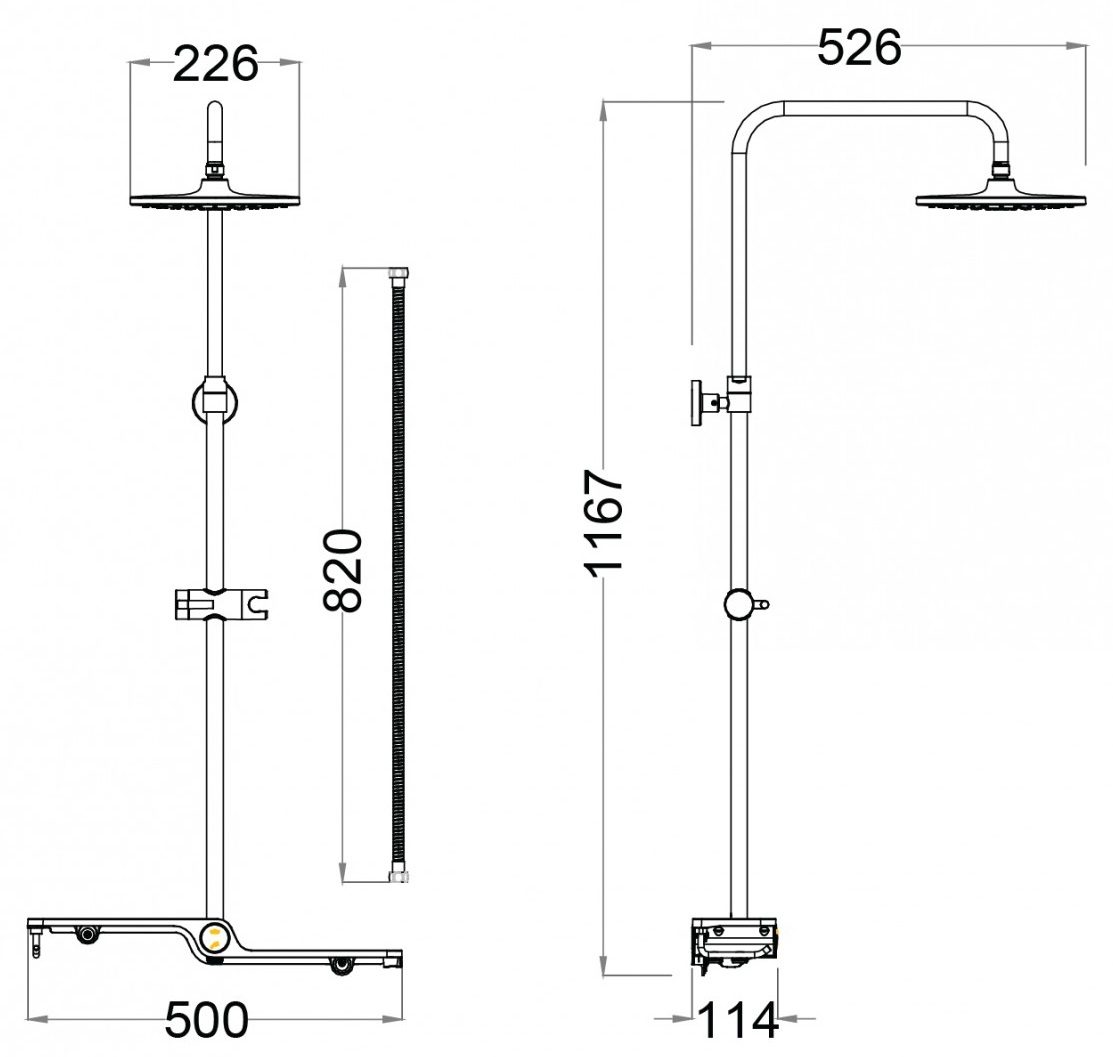 Bản vẽ kích thước thân sen cây Caesar B126