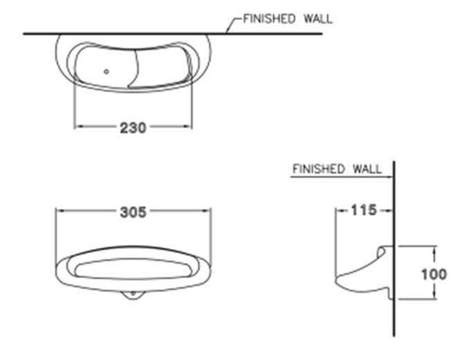 Bản vẽ kích thước giá xà phòng cotto c835