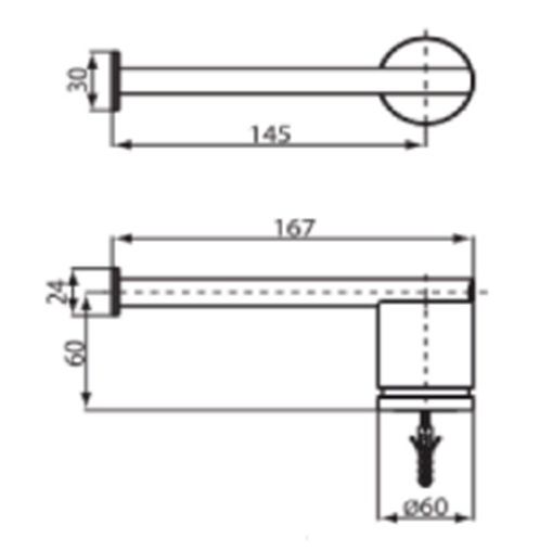 Bản vẽ kích thước móc giấy vệ sinh cotto cpf 002 gr2