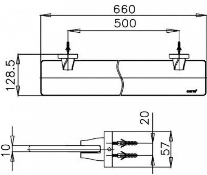 Bản vẽ kích thước kệ kính cotto ct 0062 grhm