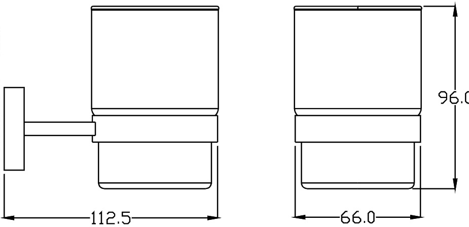 Bản vẽ kích thước kệ ly bàn chải CT 0216 HM cotto