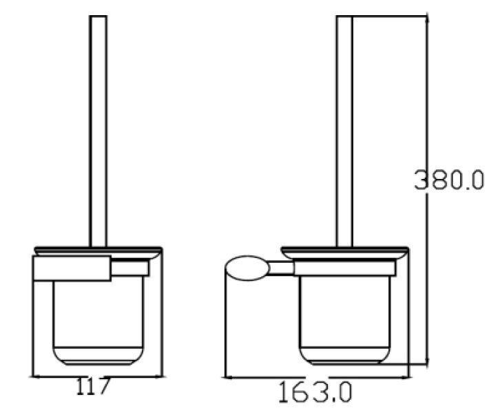 Bản vẽ kích thước cọ tolet CT 0229 HM Cotto