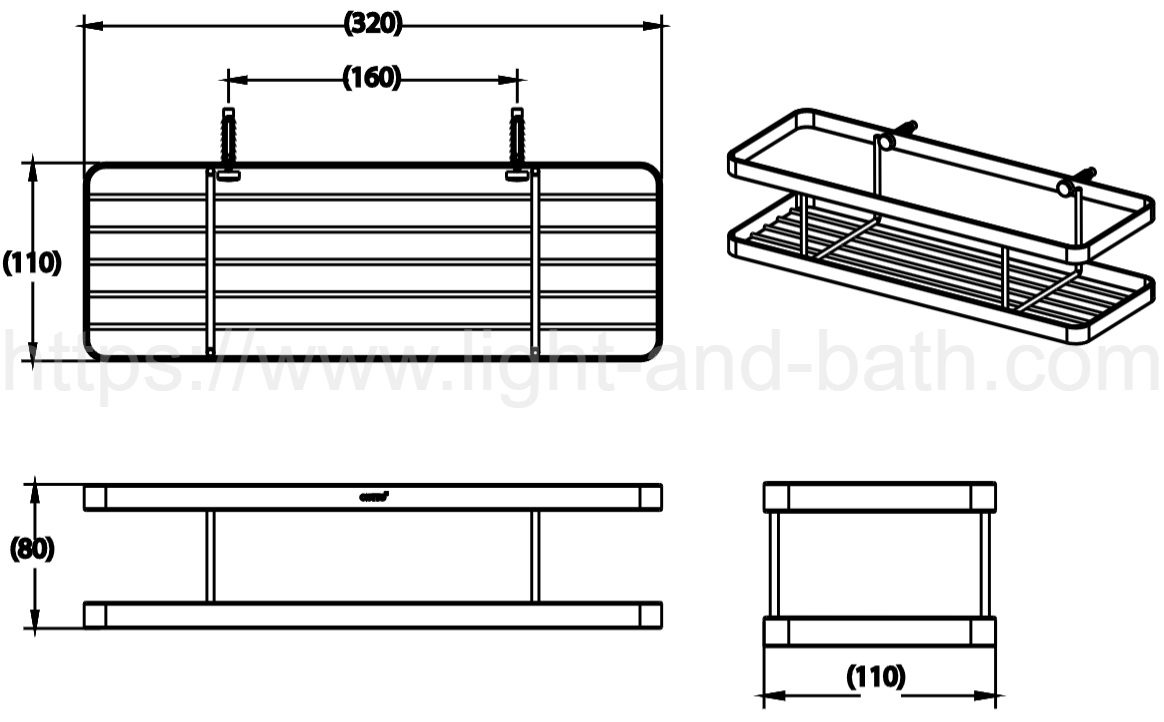 Bản vẽ kích thước kệ cotto CT0289