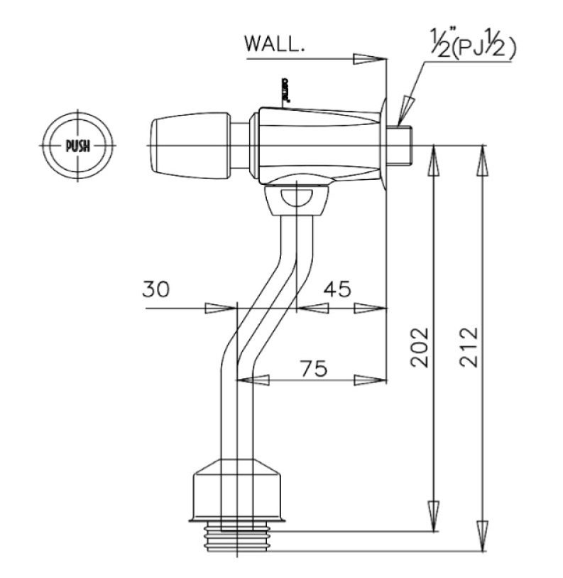 Van xả tiểu, Van xả bồn tiểu, Van xả tiểu COTTO, Van xả tiểu nam cao cấp, Bộ xả tiểu nam, Van xả tiểu giá rẻ, Cotto CT475SS