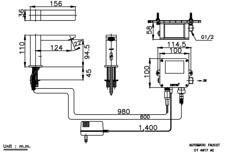 kỹ thuật vòi cảm ứng dùng điện CT4917AC Cotto