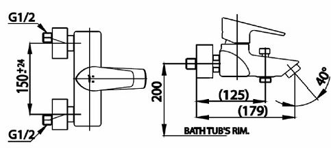 Bản vẽ kĩ thuật củ sen tắm  CT 522 F COTTO