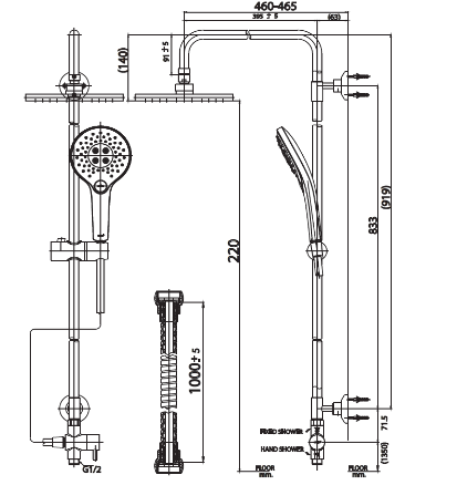 kích thước thân sen cây CT6213Z94ZH017 COTTO