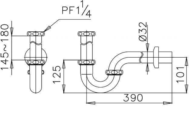 Bản vẽ kích thước co P Cotto CT688 AX HM