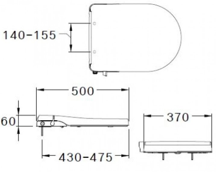 Bản vẽ kích thước nắp rửa cơ CVN 92202 cotto 