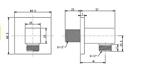 Bản vẽ cút nối tường American FFAS9142WS