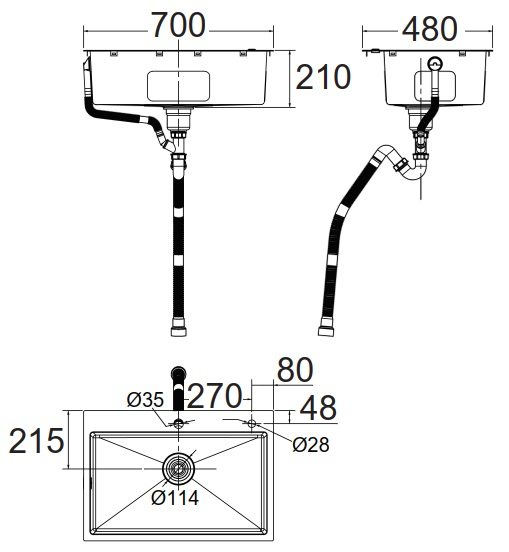Bản vẽ chậu bếp FFASX121 American Standard