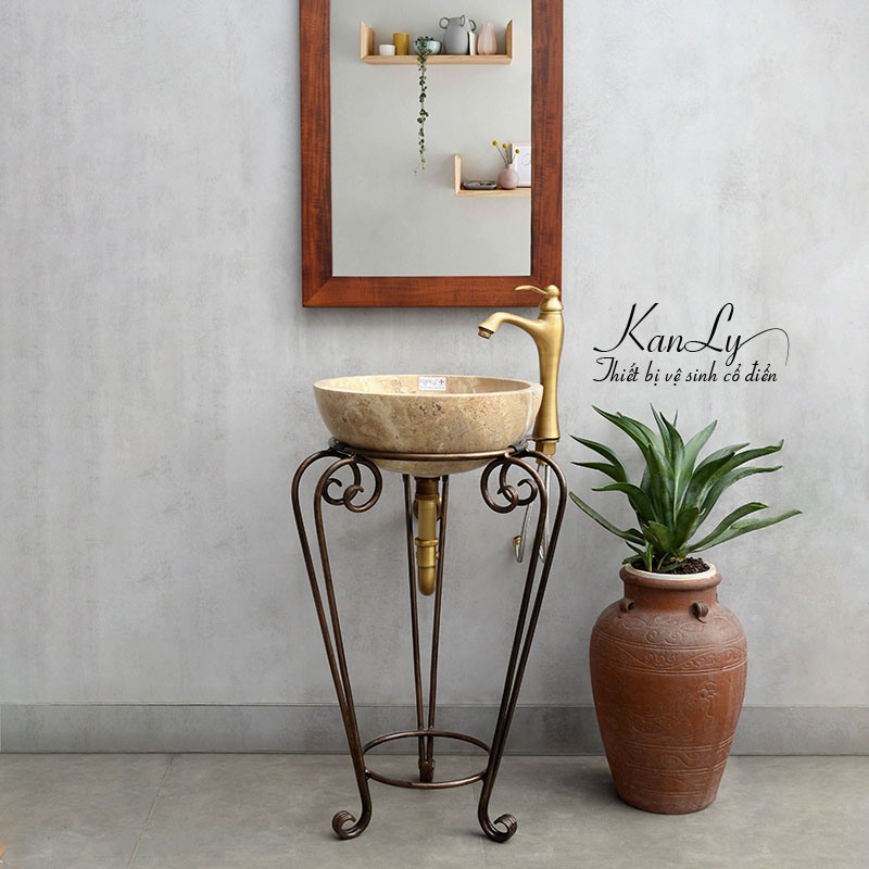 Hình ảnh thực tế chân đỡ chậu lavabo Kanly FP01
