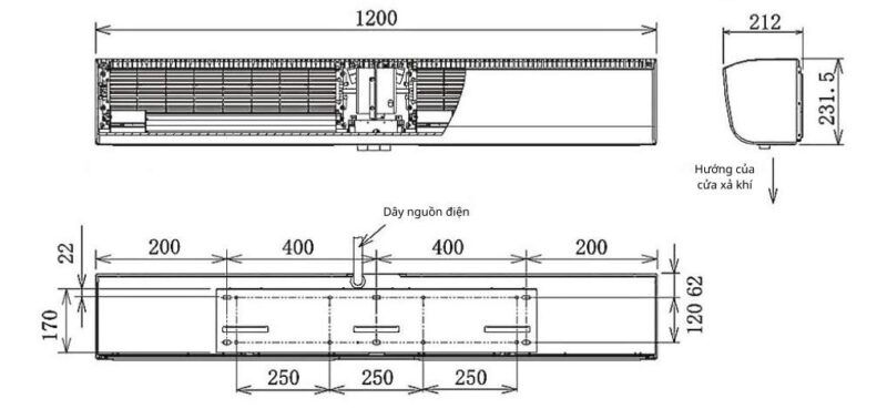Thông số kỹ thuật quạt chắn gió FY-3512U1