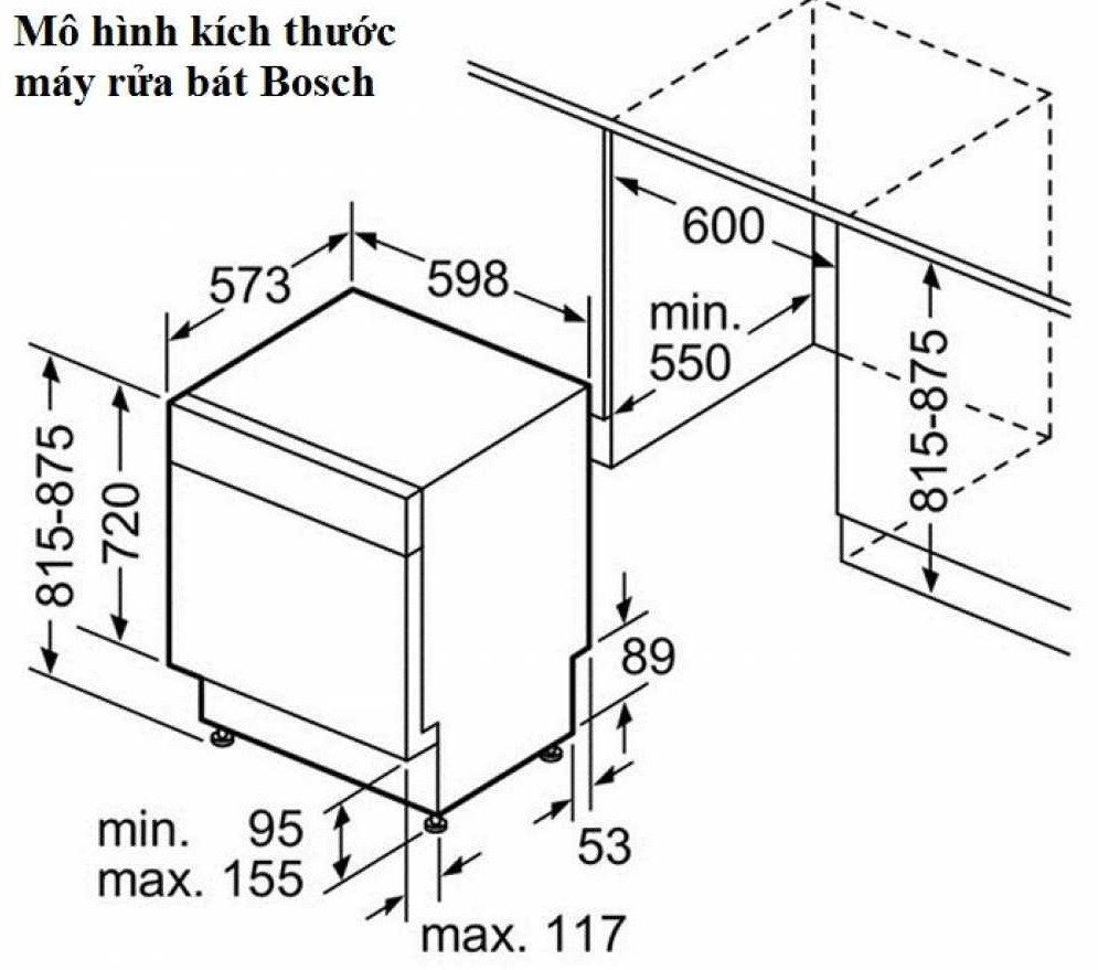 máy rửa chén độc lập SMS25CI05E Bosch