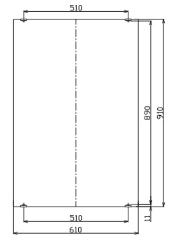 Bản vẽ kích thước gương Inax KF-6090VA