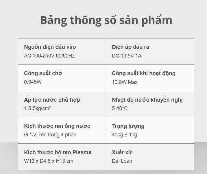 Thông số kỹ thuật vòi rửa bát KP1035SA