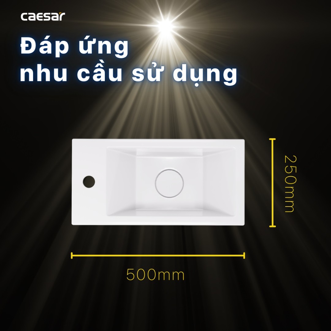 Bản vẽ kỹ thuật chậu rửa mặt Caesar LF5239L đặt bàn