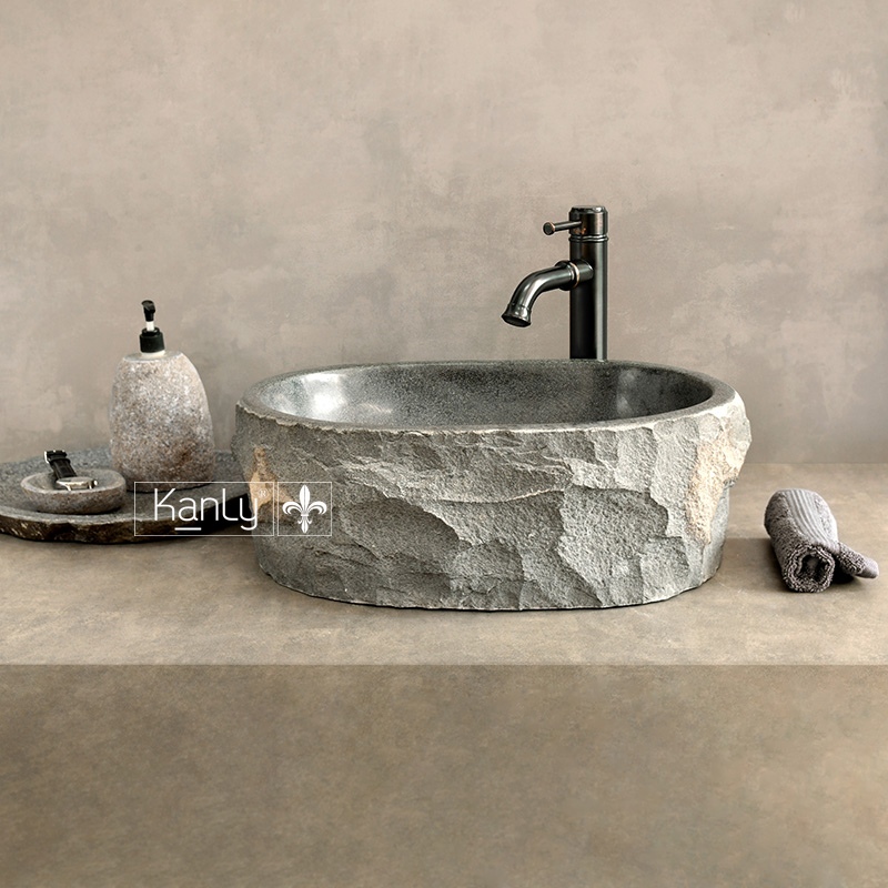 Chậu lavabo Kanly MAR15BZ đá bazan đặt bàn