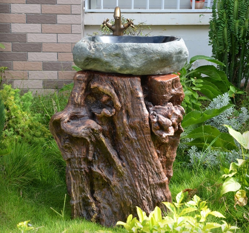 Hình ảnh thực tế bồn rửa mặt đá tự nhiên MAR 15HV Kanly