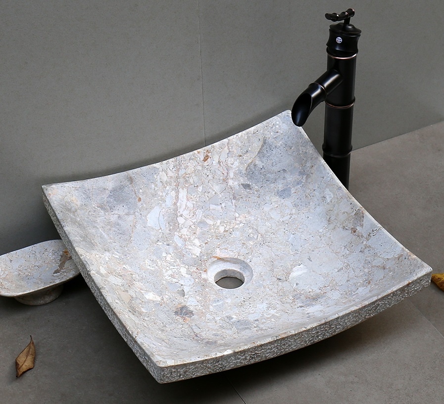 Hình ảnh thực tế bồn rửa mặt đá tự nhiên MAR 31V Kanly