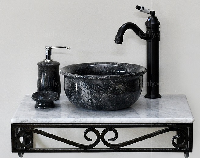 Hình ảnh thực tế bồn rửa mặt đá tự nhiên MAR 62V Kanly