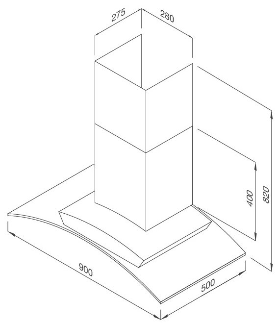 Bản vẽ máy hút khử mùi Malloca MC-9077-LCD