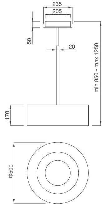 Bản vẽ kỹ thuật máy hút khử mùi đảo MOON I230F Malloca