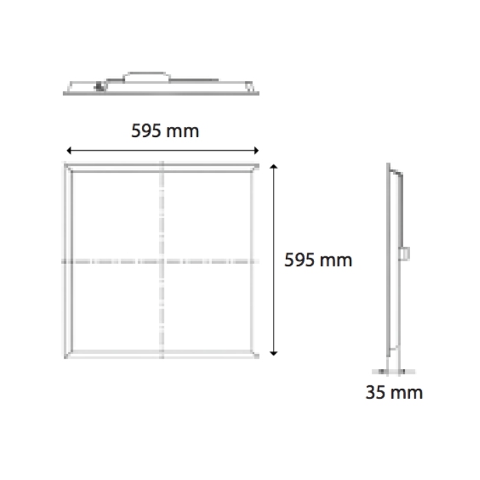 Bản vẽ kích thước đèn led Panel NVV40223WE1