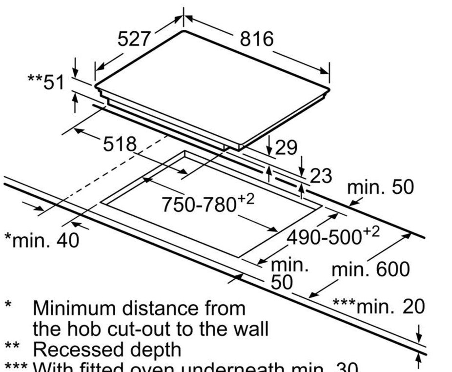 Bản vẽ bếp từ Bosch PXY875KW1E