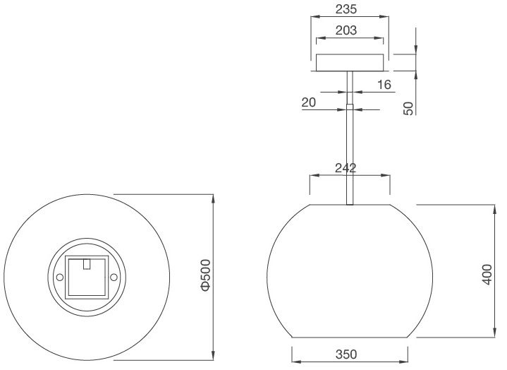 Bản vẽ kỹ thuật máy hút khử mùi đảo chrome-I001C Malloca
