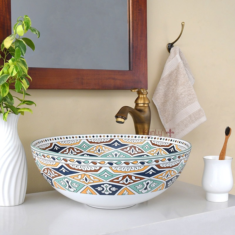 Chậu lavabo Kanly SU714 thực tế