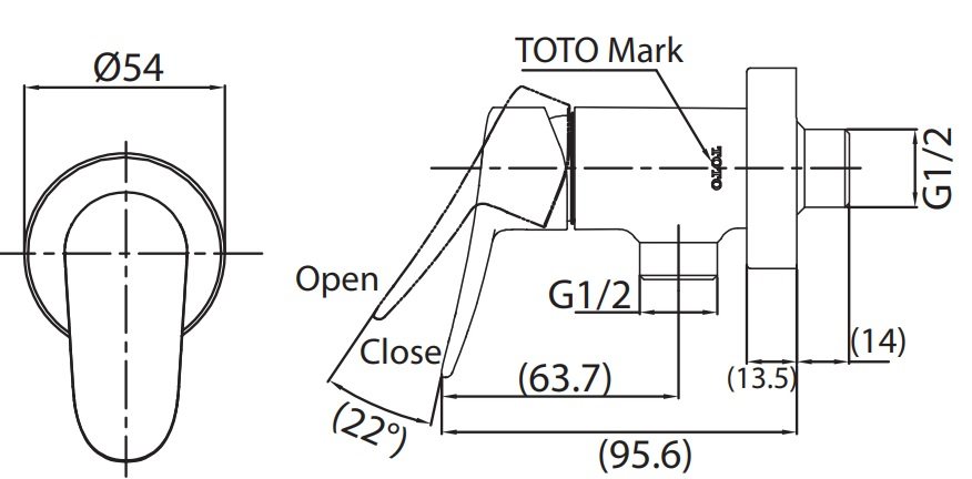 Bản vẽ kỹ thuật TOTO TBS04101V 