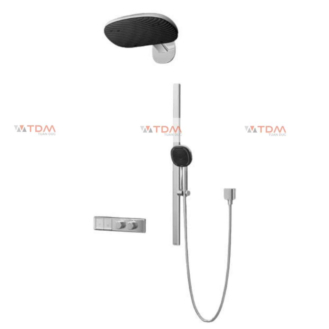Phối cảnh bộ sen tắm TOTO âm tường 2 đường nước