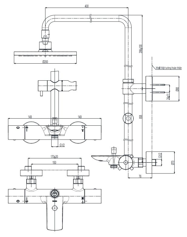 vòi sen, sen tắm, sen cây, thân sen, sen tắm cao cấp,sen tắm giá rẻ, sen tắm đẹp, sen tắm 2023, sen tắm TOTO, sen tắm đăk nông, sen tắm bình phước, sen tắm đồng nai, sen tắm vũng tàu, TOTO TBW07401AA