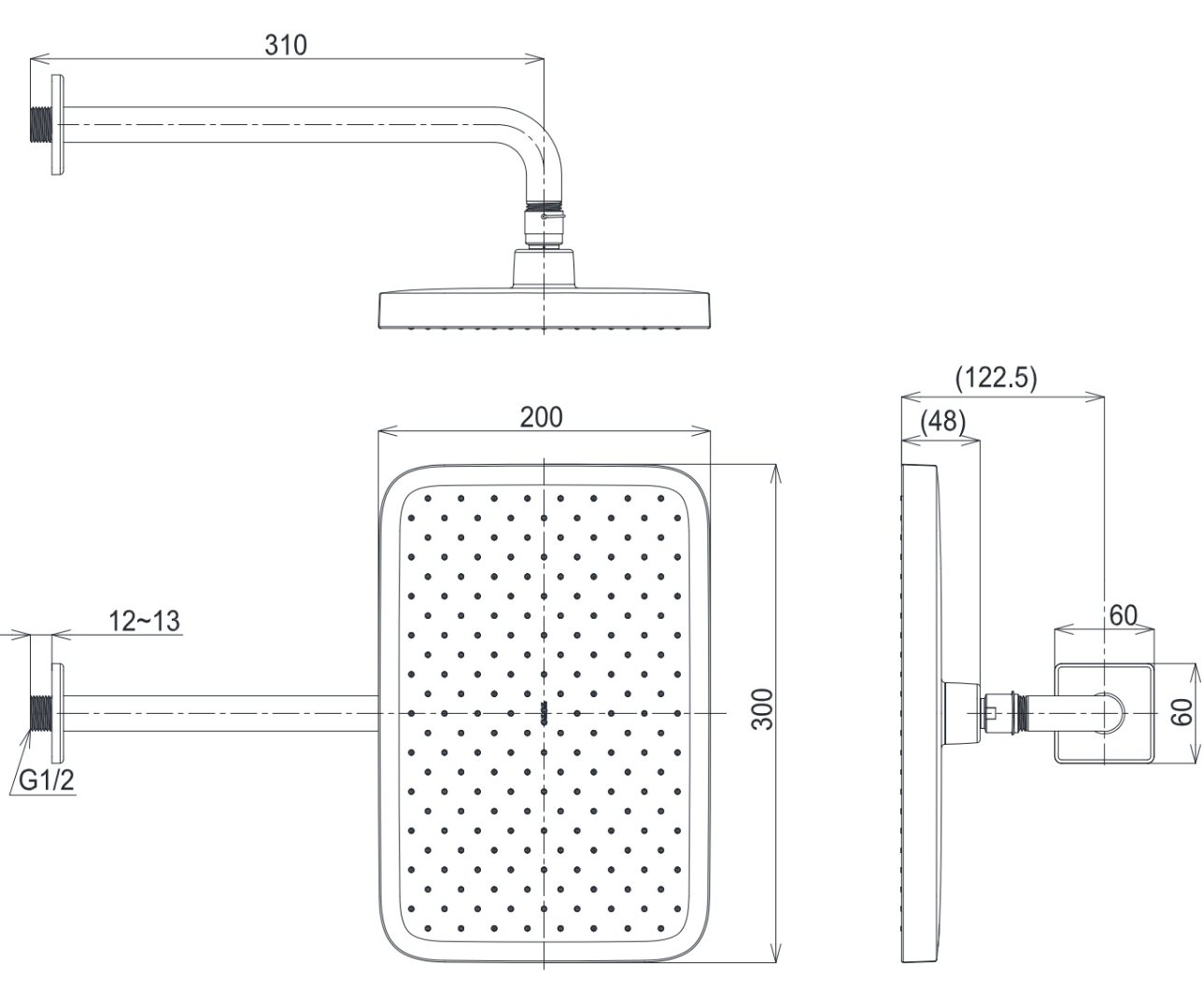 Bản vẽ kích thước bát sen âm tường Toto TBW10020V