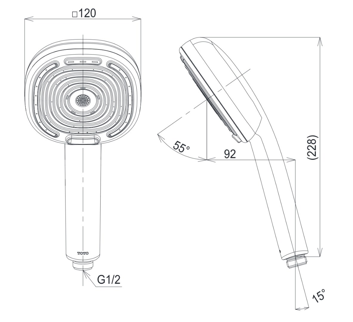 Bản vẽ kích thước bát sen Toto TBW15CE0A